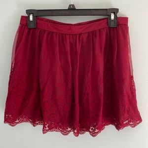 Hollister red skirt